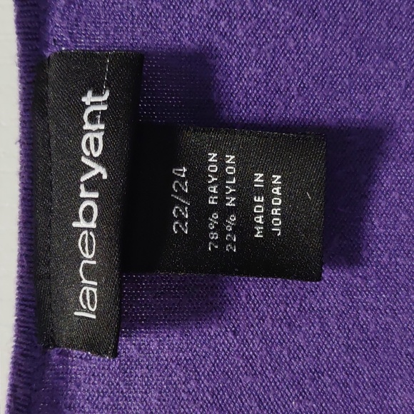 Lane Bryant Purple V neck Sweater - Picture 2 of 4